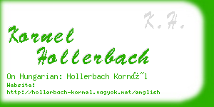 kornel hollerbach business card